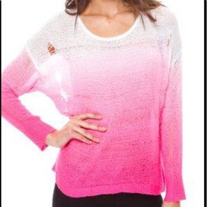 Cecico lightweight pink sweater open space weave